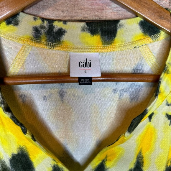 CAbi #6122 Tie Dye Atomic Split Neck Pullover Sweatshirt Top Size Small - Picture 4 of 7